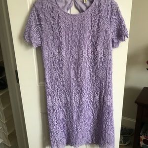 light purple lace Francesca’s dress